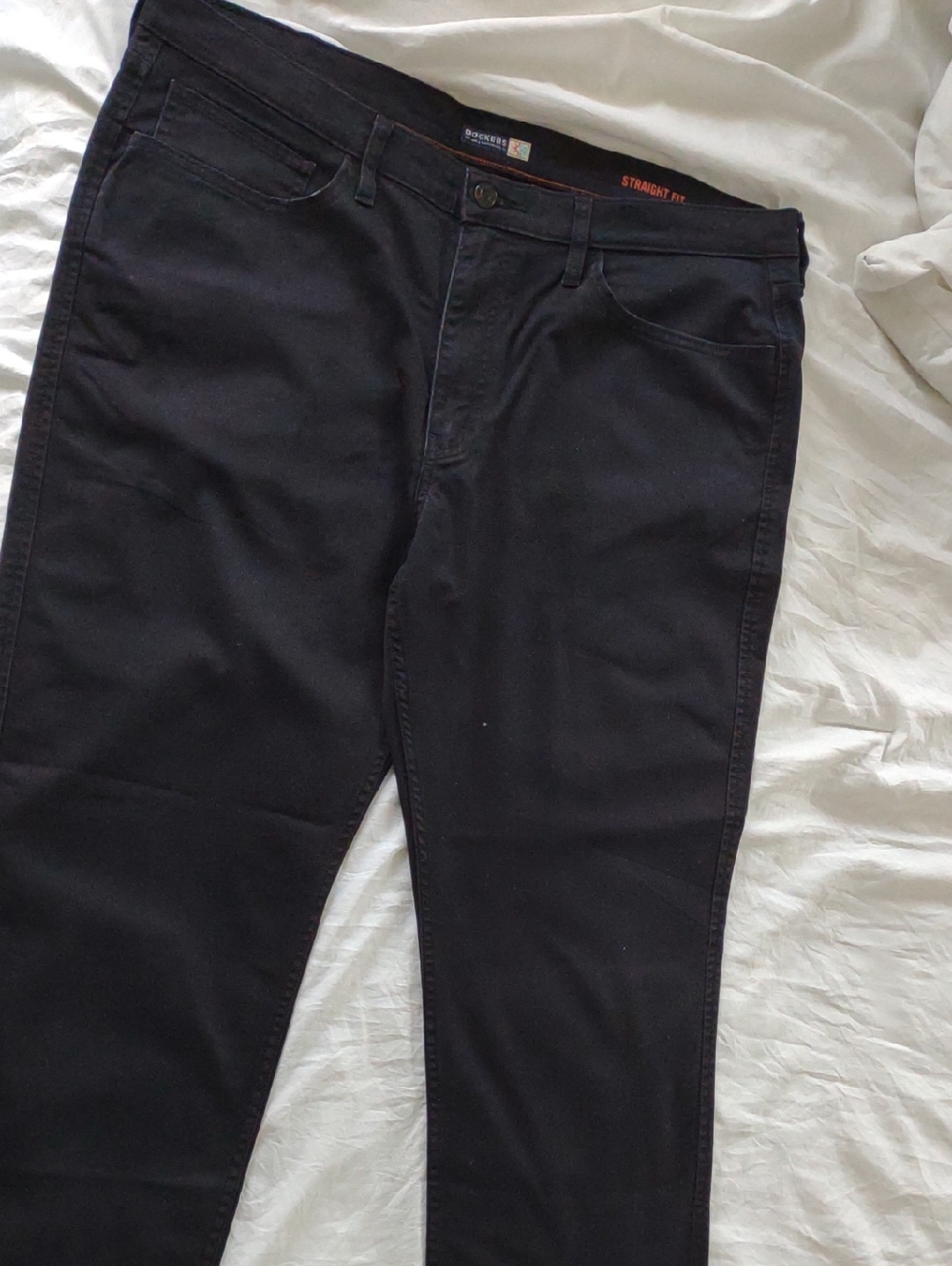 Dockers Black Khaki Straight Fit Pants